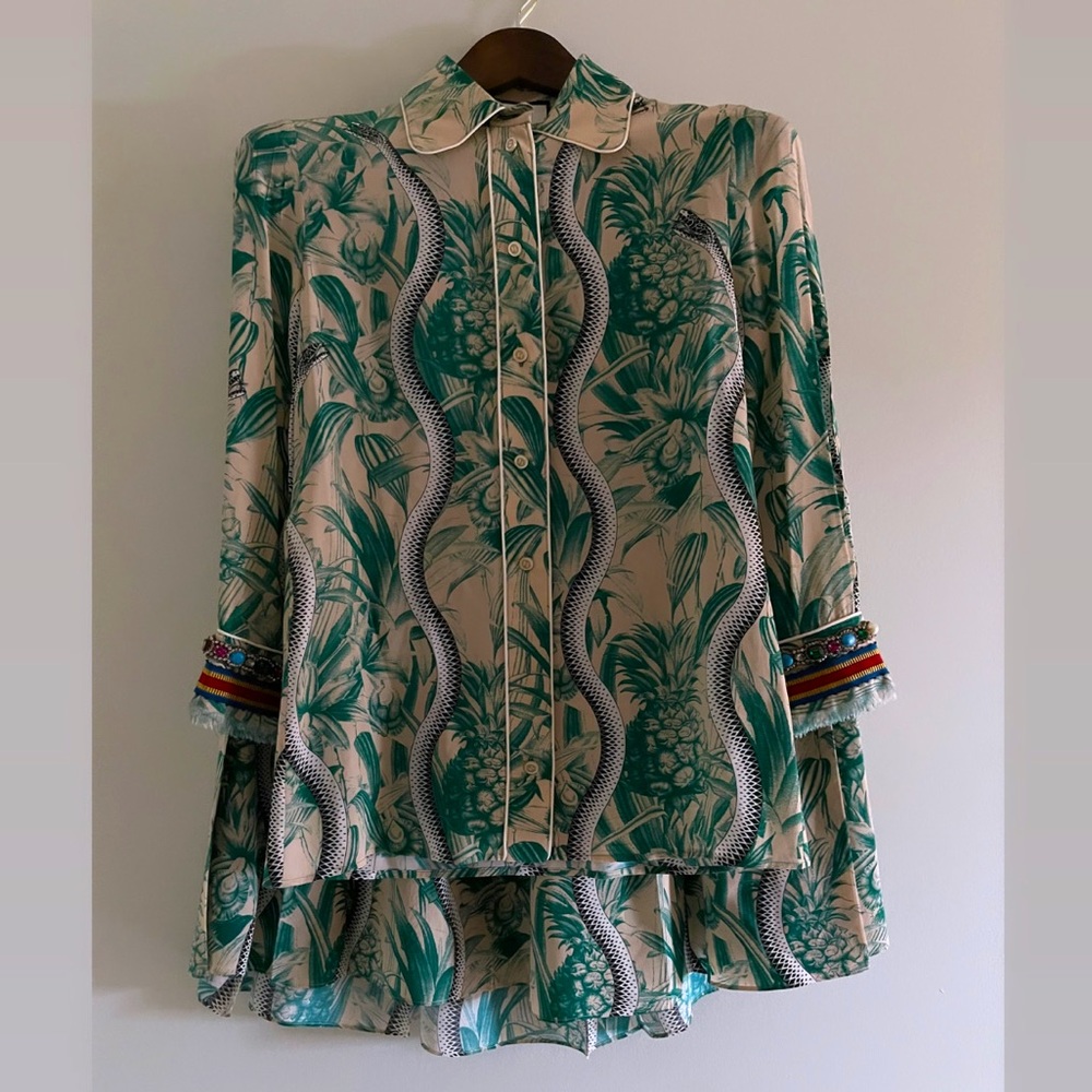 Gucci Longsleeves Blouse and Maxi Skirt Set